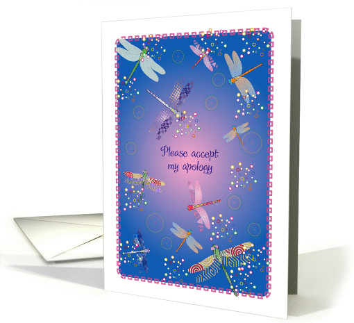 Apology, dragonfly theme card (1326850)