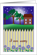 Apology, Folk art/primitive, night sky card