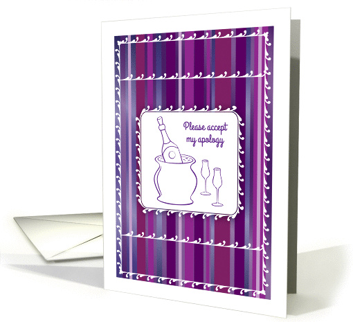 Wine Theme Apology card (1331460)