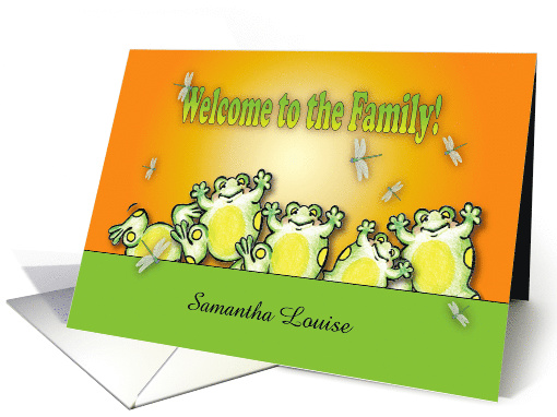 Custom Welcome to the Family, frogs card (1332658)