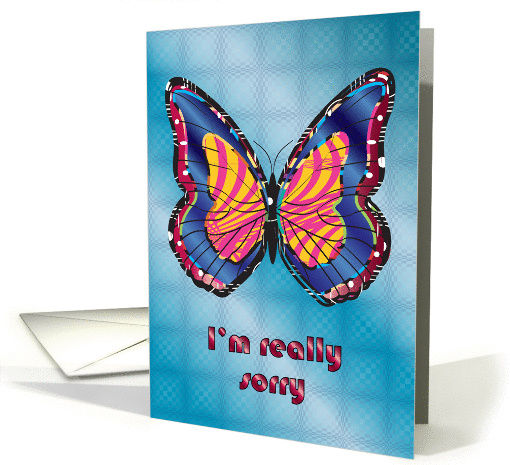 Abstract Butterfly apology card (1333094)