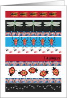 Bug-themed Apology card