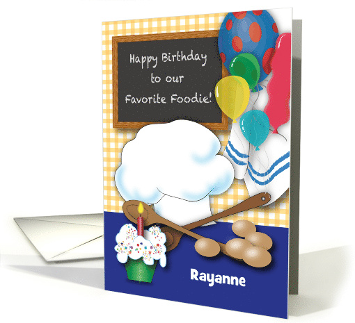 Personalized Happy Birthday to Foodie card (1337920)