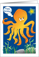 Birthday for Scuba Diver, octopus card