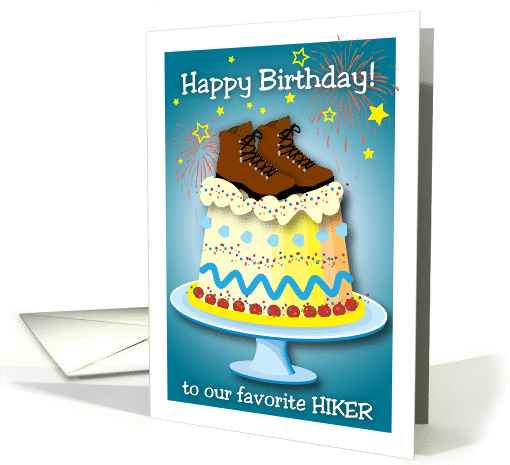 Birthday for Hiker, boots, cake card (1339978)