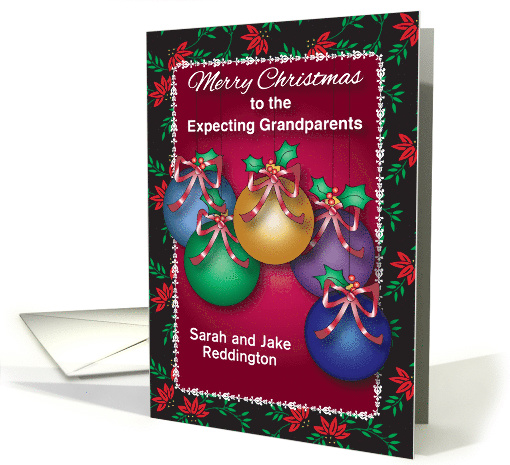 Custom Christmas for Expecting Grandparents card (1343458)