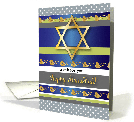 Money Card for Hanukkah, Star of David card (1343462)