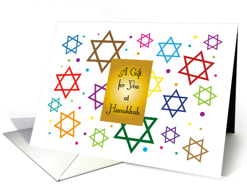Hanukkah Gift Card, Stars of David card (1344114)