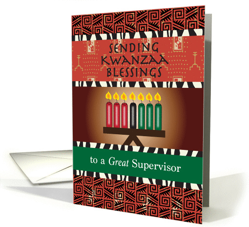 Kwanzaa to Supervisor, candles card (1344830)