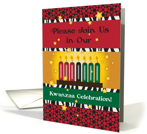 Invitation to Kwanzaa Party, candles card (1345708)