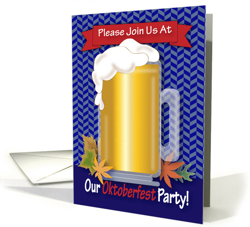 Invitation to Oktoberfest Party, mug of beer card (1345766)