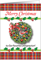 Christmas for Chiropractor, wreath card