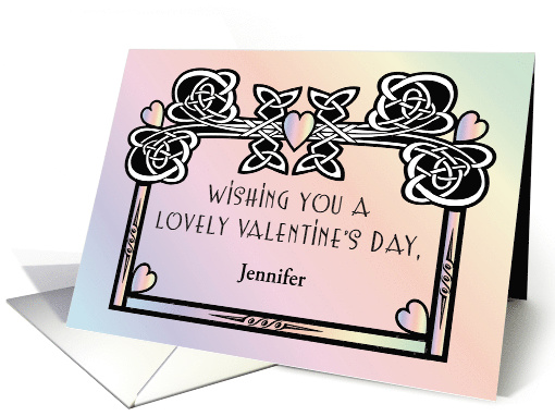 Personalized Art Nouveau Valentine card (1350484)