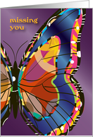 Butterfly Missing You card
