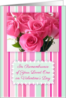 Valentine in Remembrance card