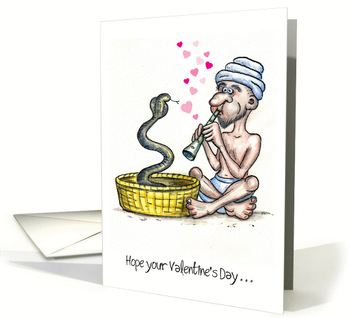 Snake Charmer Valentine card (1351980)