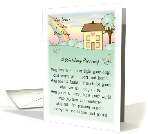 Easter Wedding, folk art theme card (1357366)