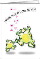 Mother’s Day, Happy Frogs, hearts card