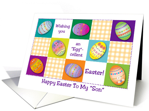 Like a Son, Easter, decorated eggs card (1364104)