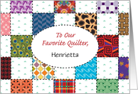 Custom Name Quilter’s Mother’s Day card