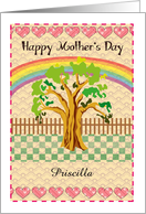 Custom Name Folk Art Mother’s Day card