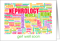 Get Well, Kidney Surgery, colorful text card