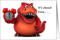 Feel Better, Dinosaur, Clock card