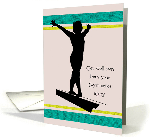 Get Well to Gymnast, girl on balance beam card (1368330)