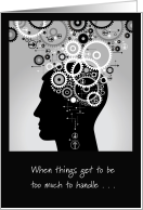 Feel Better, Mental Illness, Head Exploding, Gears card