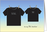 Brother’s Day for Big Brother, t-shirts on line card