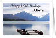 Custom Name 29th Birthday for Daughter, Glacier Lake card