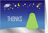 Thanks for Ex Boyfriend, alien, outer space card