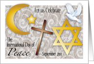 International Day of Peace, Sept. 21, symbols card