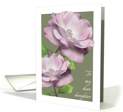 Pink roses, thinking of you to estranged daughter card (1391074)