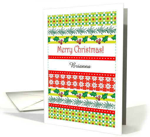 Custom Name Christmas for Surrogate Mother, patterns card (1391284)