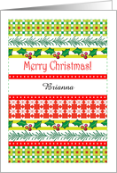 Custom Name Christmas for Surrogate Mother, patterns card