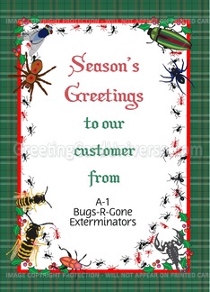 Custom Name Christmas for bug exterminator clients
