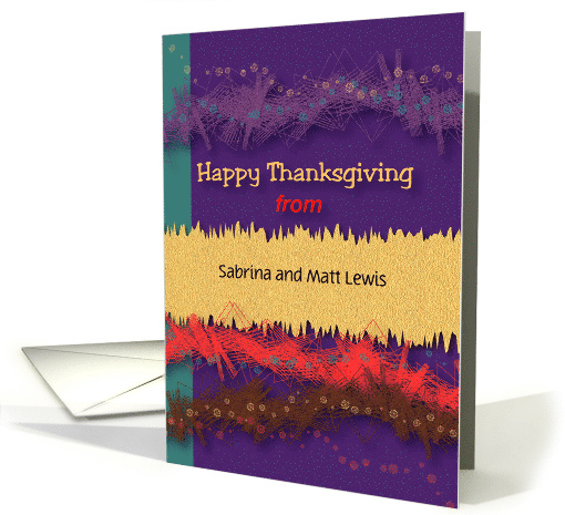 Custom Name Thanksgiving, abstract card (1395620)