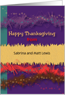 Custom Name Thanksgiving, abstract card