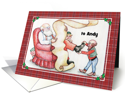 Custom Name Santa's list, elves card (1396996)