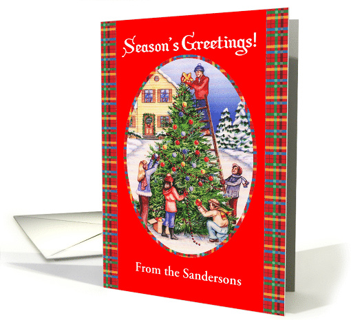 Custom Name Decorated Tree, Season's Greetings card (1397614)