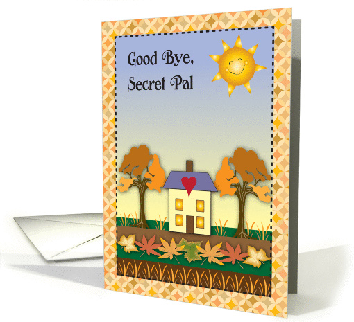 Good bye, secret pal, folk art design card (1398352)