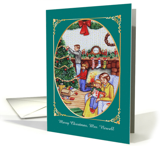 Custom Name Like a Grandmother, Christmas, family card (1398500)
