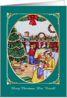 Custom Name Like a Grandmother, Christmas, family card