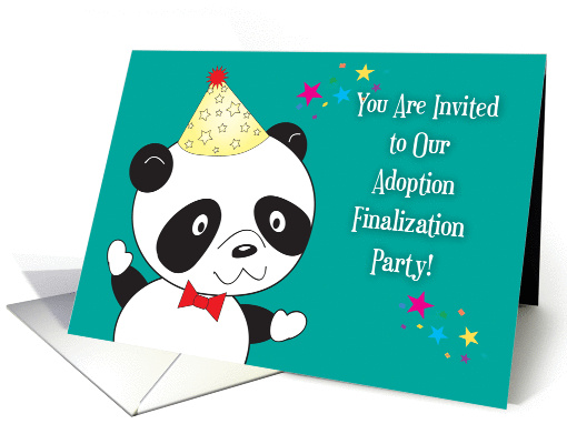 Adoption Finalization Party Invitations, panda card (1399102)