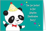 Adoption Finalization Party Invitations, panda card