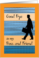Good Bye, Male Boss, silhouette card