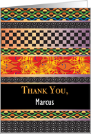 Custom Name Thank You to Colleague, patterns card