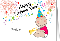 Custom Name 1st New Year, baby, celebration card