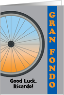 Custom Name Good Luck, Gran Fondo, bike ride card